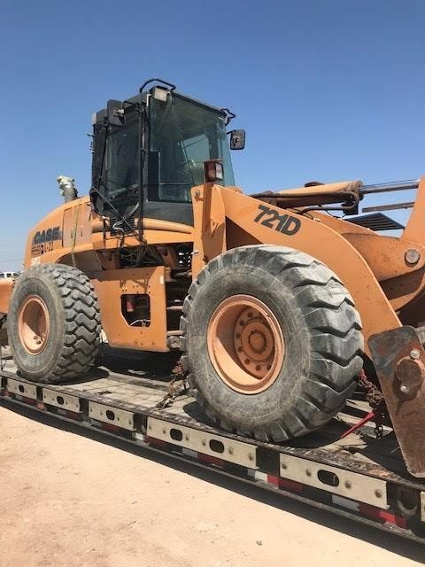 Case Tractor on a trailer.