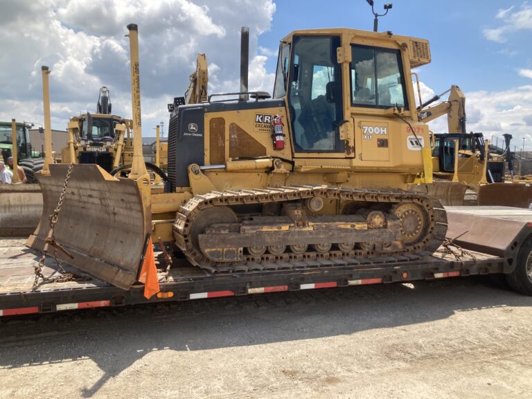 Transporting a Crawler Dozer on a trailer. 