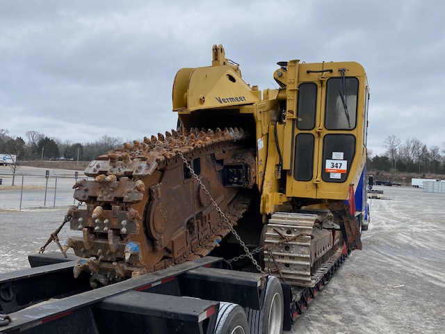 Transporting a Pipeline trencher.