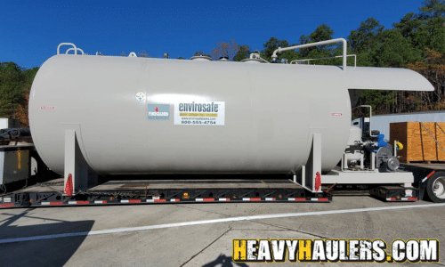 Shipping a Steel Fuel Storage Tank.