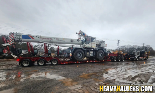 Transporting a Zoomlion RT80 Crane